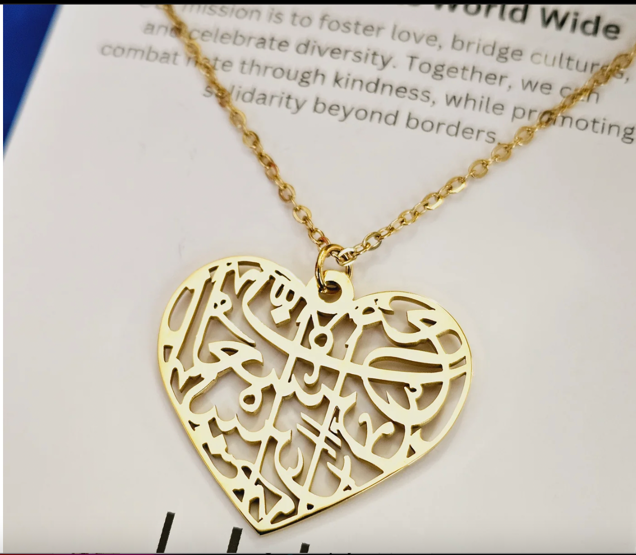 &quot;The beauty of perseverance&quot; Calligraphy Necklace